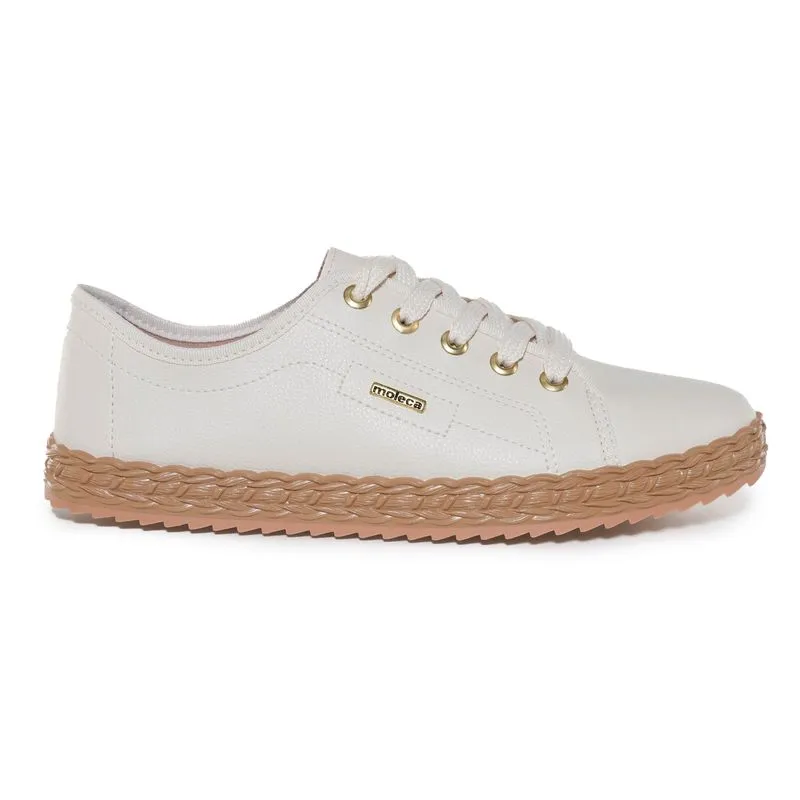 Tênis Casual Moleca Feminino Off White 34