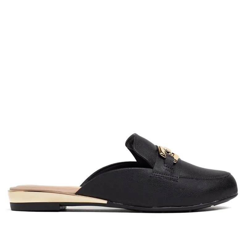 Mule Feminino Modare com Detalhe Metalizado Preto - 38