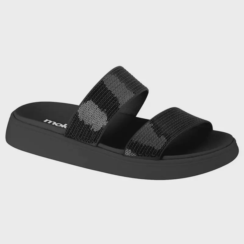 Chinelo Flatform Feminino Preto Moleca 5469.131