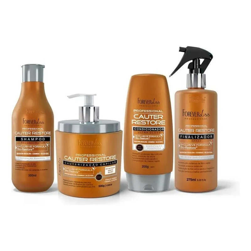 10x Kit Completo Cauterização Capilar Forever Liss