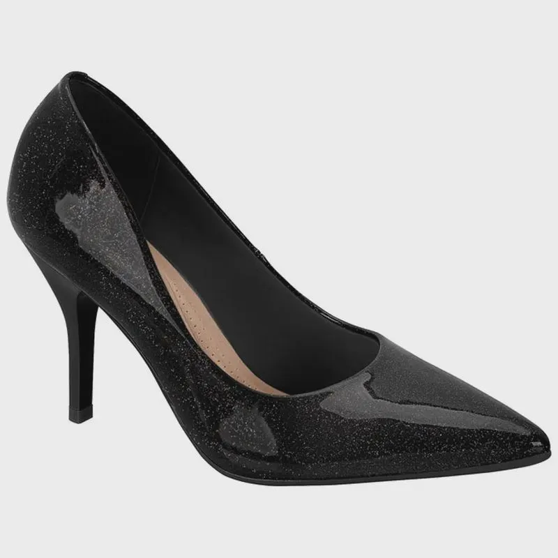 Scarpin Feminino Verniz Galactia Preto Furtacor Beira Rio 4122.1400