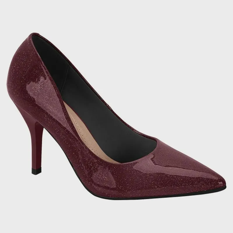 Scarpin Feminino Verniz Galactia Vinho Furtacor Beira Rio 4122.1400