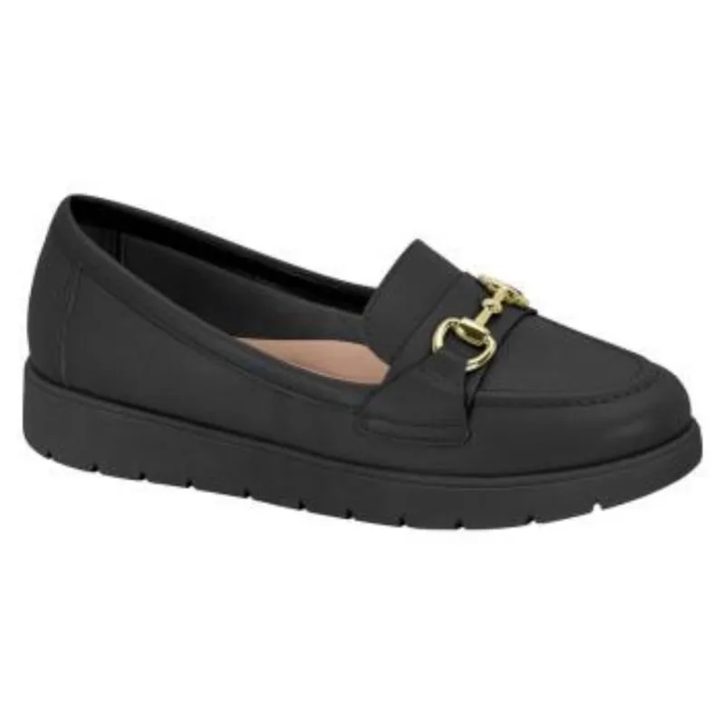 Sapato Mocassim Anabela Baixo Com Fivela Moleca 5803.101
