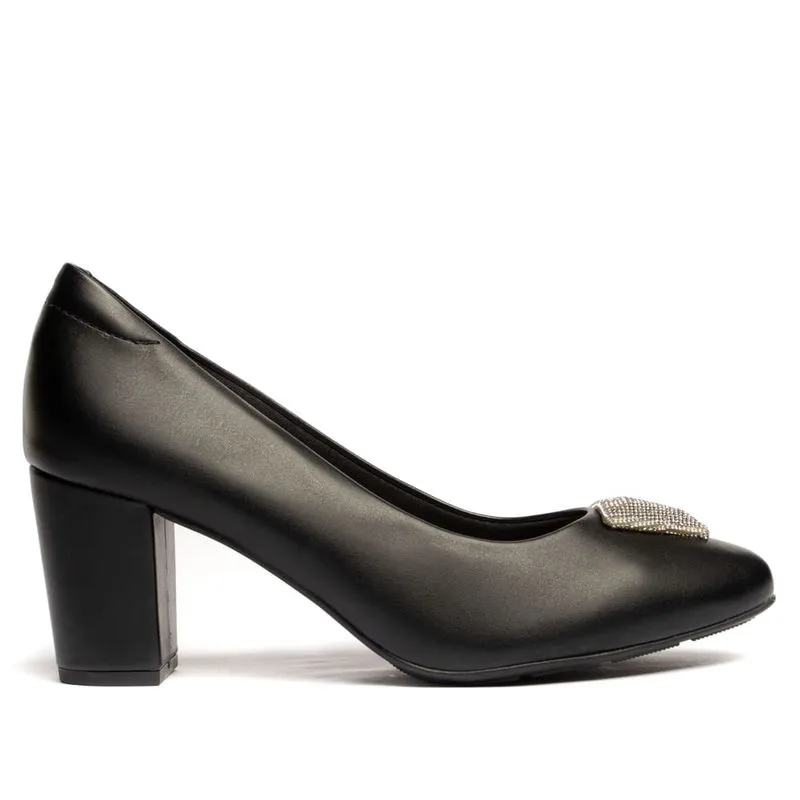 Sapato Feminino Modare com Detalhe em Strass Preto - 35