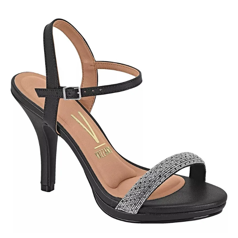 Sandália Feminina Vizzano Salto Alto Brilho Preto 6210.1039 37 / Preto