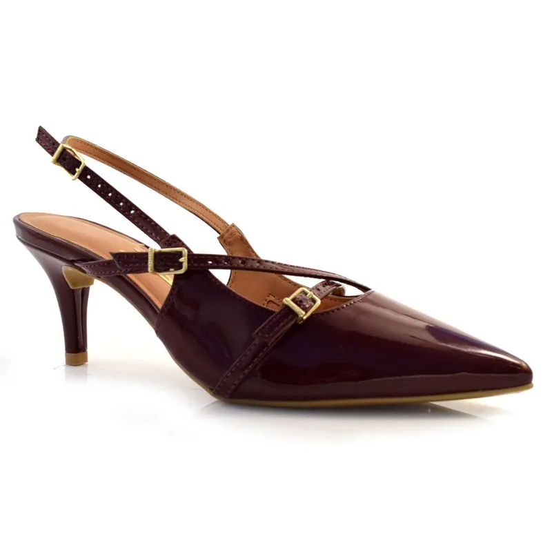 Scarpin Slingback Feminino Vizzano Bordô 1185.1124.13488 36