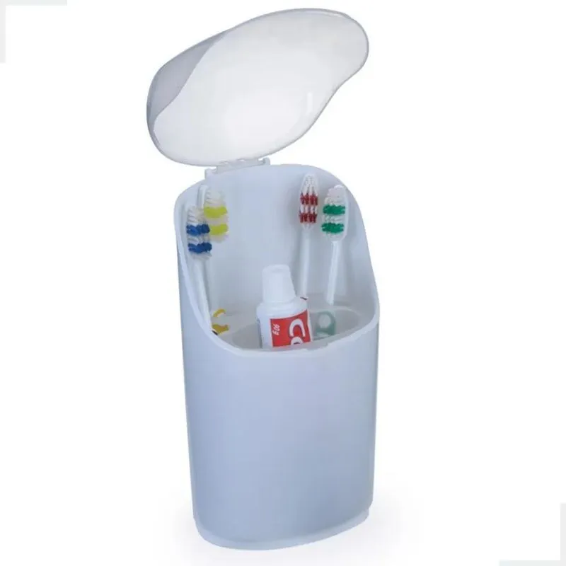 10x Porta Escovas De Dente E Pasta Arthi 1535 Com Tampa Bra