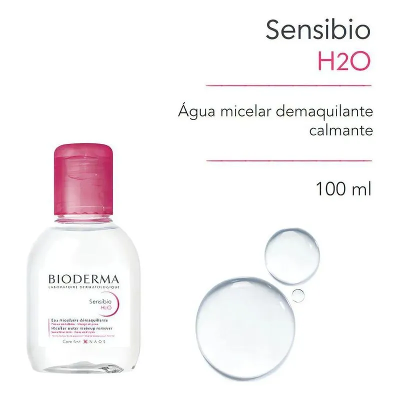 3x Água Micelar Demaquilante Sensibio H2o 100ml Bioderma