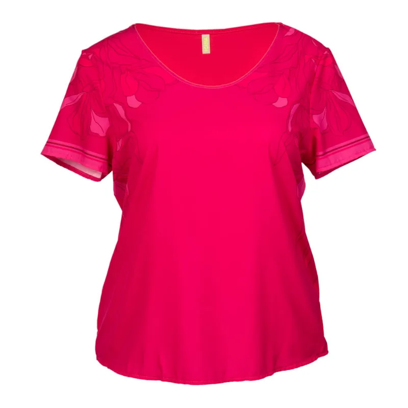 Blusa Feminina Cativa Plus Size com Estampa Floral Pink - EM