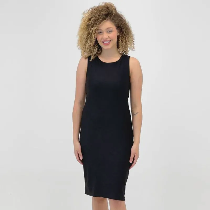 Vestido Cativa Regata com Fio Lurex Feminino