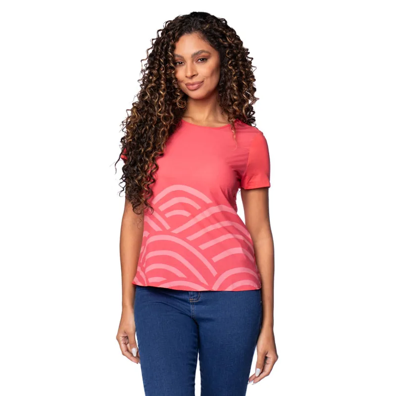 Blusa Feminina Cativa Leve Linhas Vermelha - GG