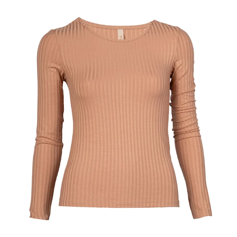 Blusa Feminina Habana Canelada Marrom Claro - G