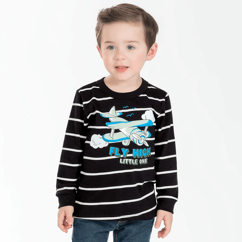 Camiseta Manga Longa Fly High Cativa - Masculina 02 / Menino / Preto