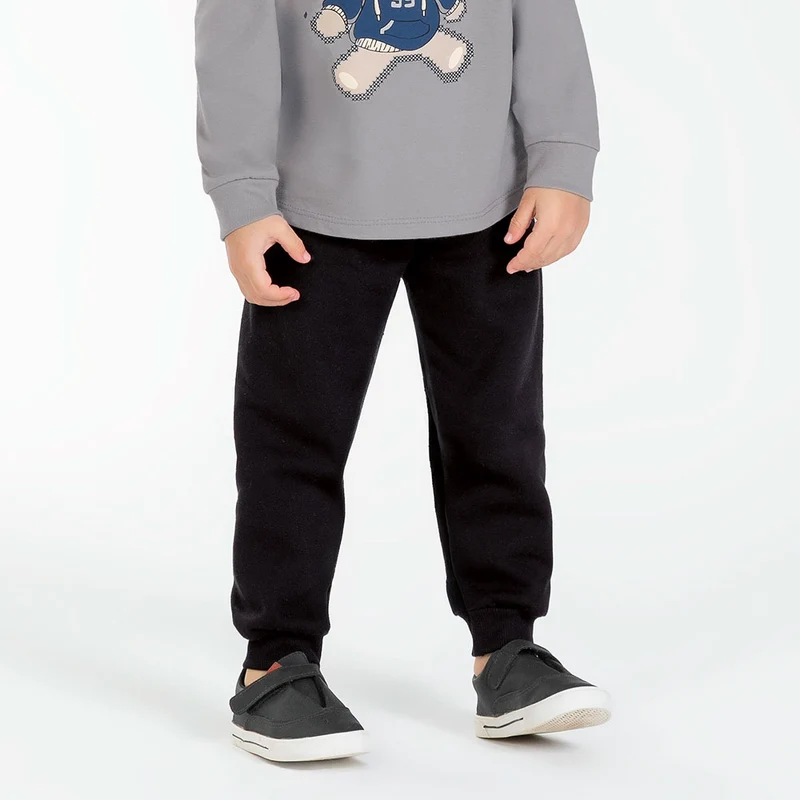 Calça Moletom Peluciado Ribana Cativa - Masculina 03 / Menino / Cinza