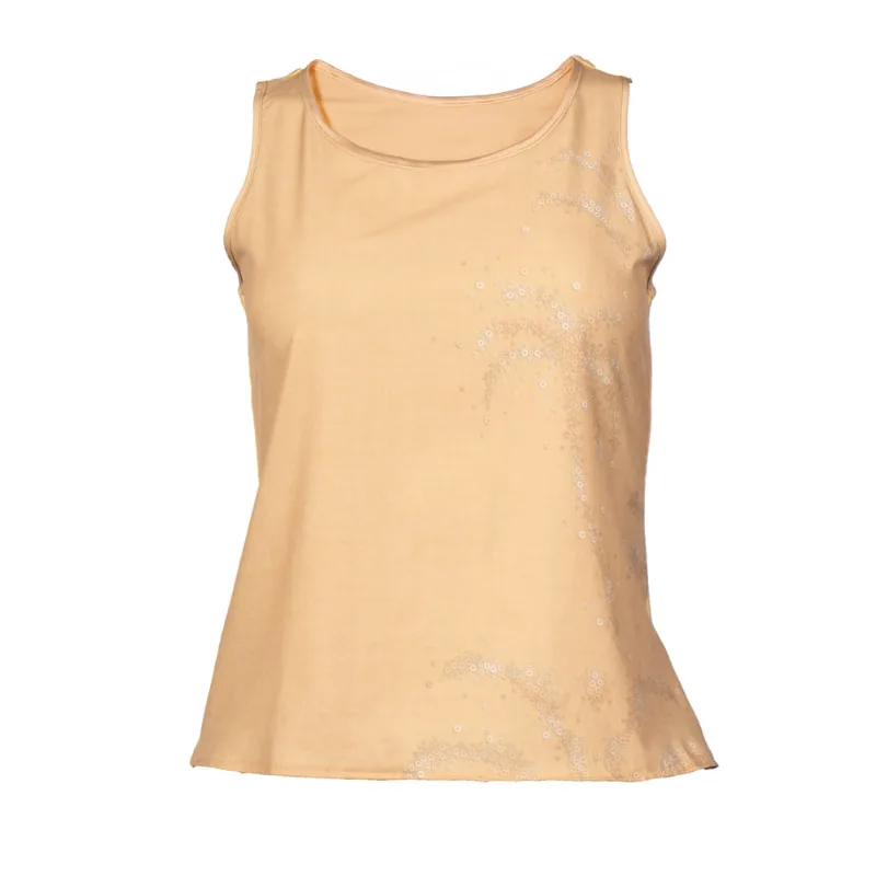Regata Feminina Habana Estampada Viscose Bege - M