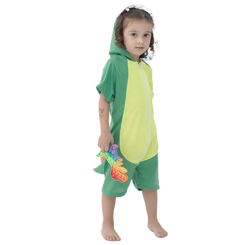 Pijama Infantil Macacão Kigurumi Fantasia Dinossauro - Verde - 8