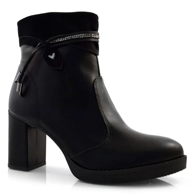 Bota de Cano Curto e Salto Bloco Mississipi Preto MA732 33