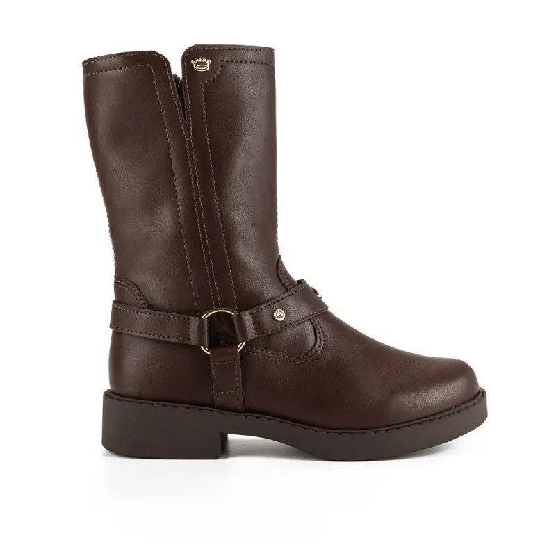 Bota Pink Cats Infantil de Cano Médio Marrom 29