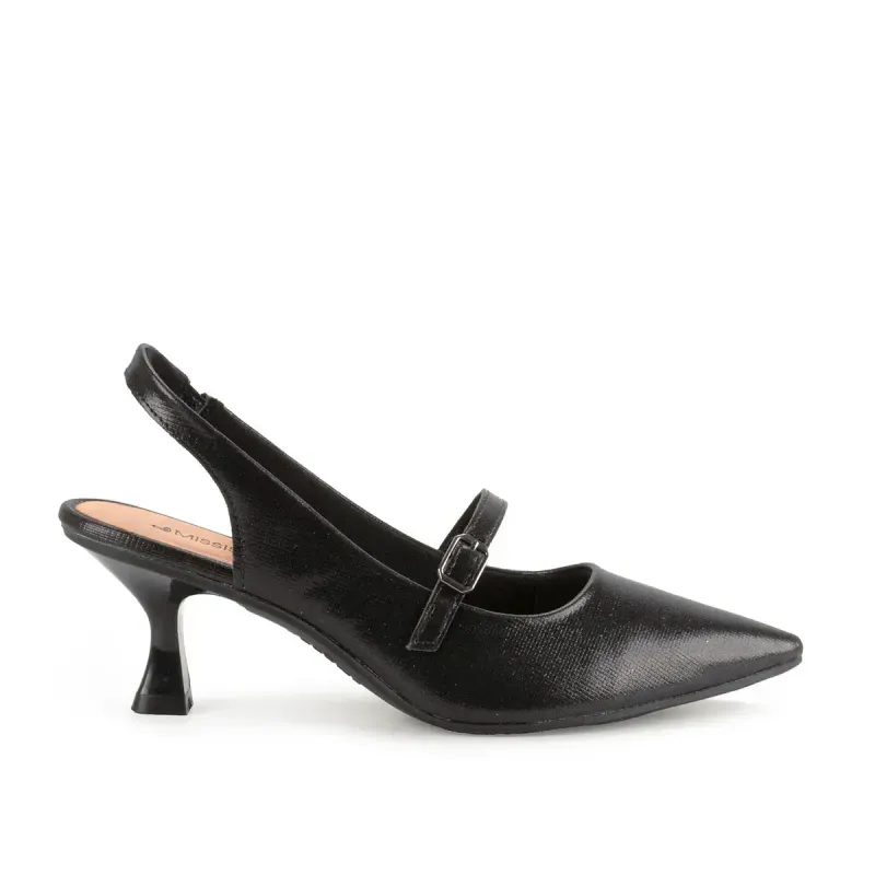 Scarpin Mississipi de Salto Alto Preto 35