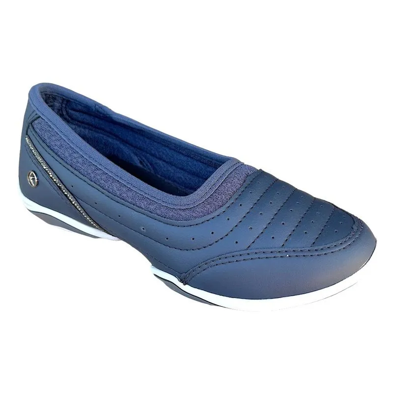 Tênis Fem Kolosh Slip On Brilhos Azul Marinho C2755-0006