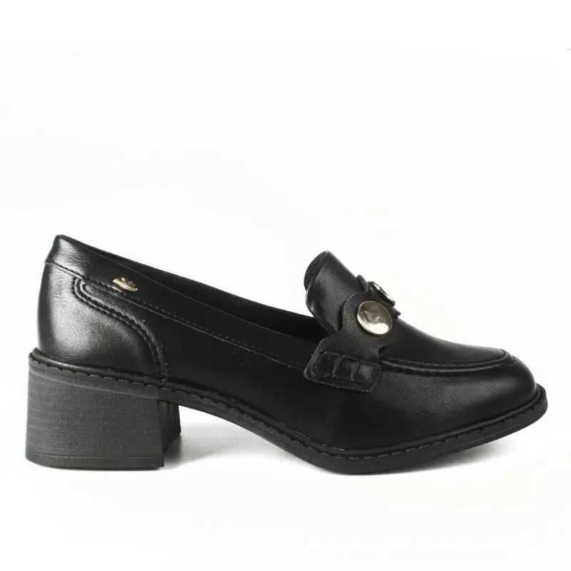 Sapato Dakota Loafer de Salto Bloco Preto 39
