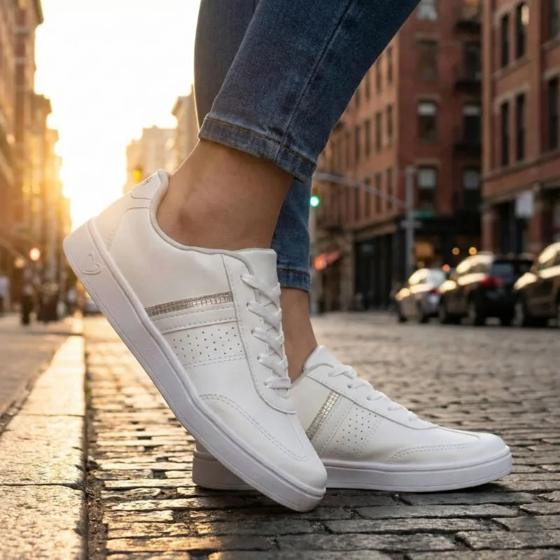 Tênis Feminino Mississipi Napa Branco/Prata - 39