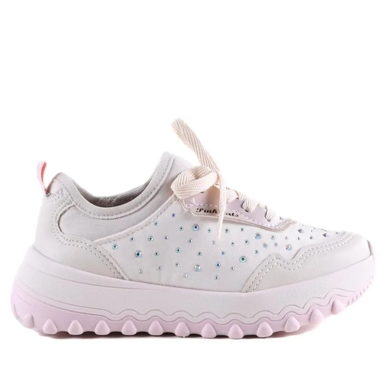 Tênis Menina Pink Cats V4335 Nude Rosa 28
