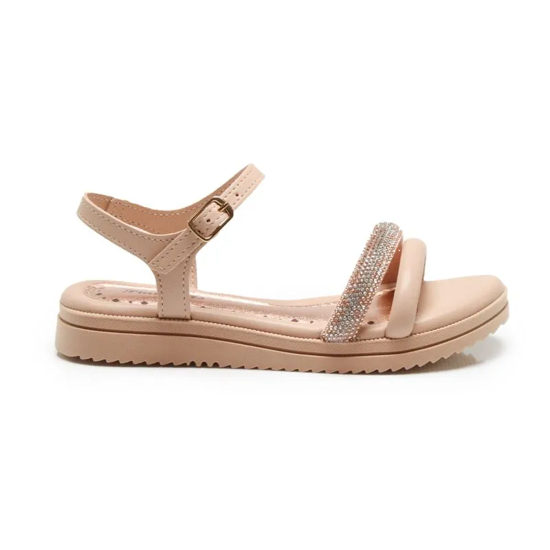 Sandália Pink Cats Flatform Infantil Creme 33