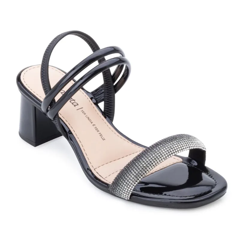 Sandália Salto Bloco Dakota DT24-Y7731 VZ 39 / Preto/Nude