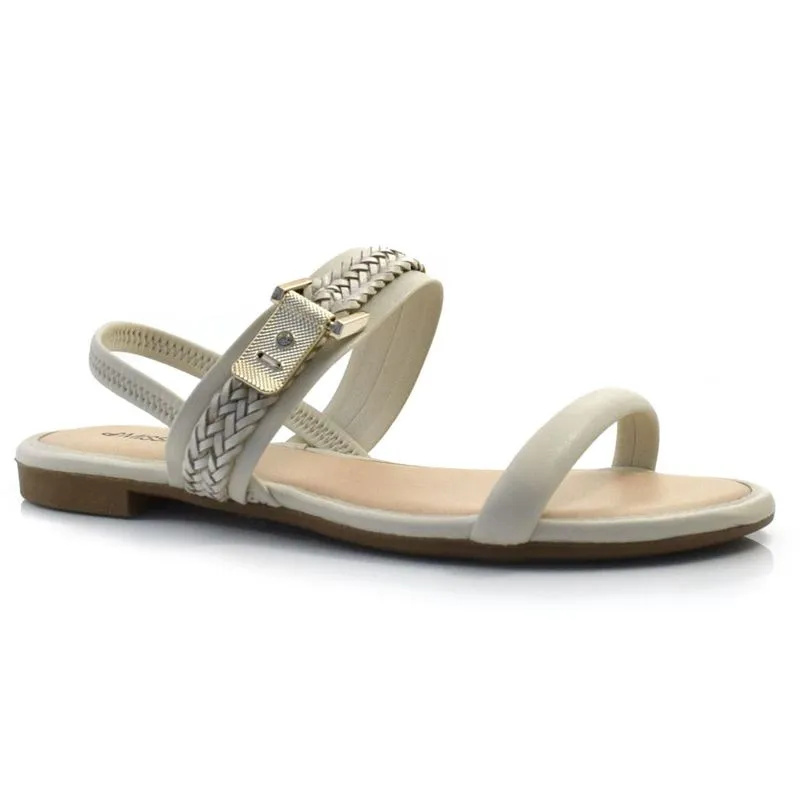 Sandália Rasteira Feminina Mississipi Off White MB392 35