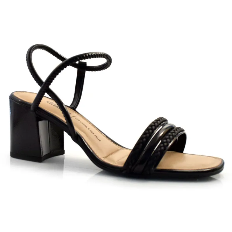 Sandália de Salto Bloco Feminina Dakota Preto Y8431 35