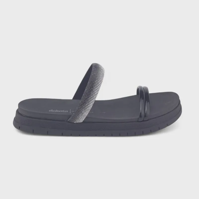 Chinelo Papete Feminino Dakota Y7722 brilhos Strass