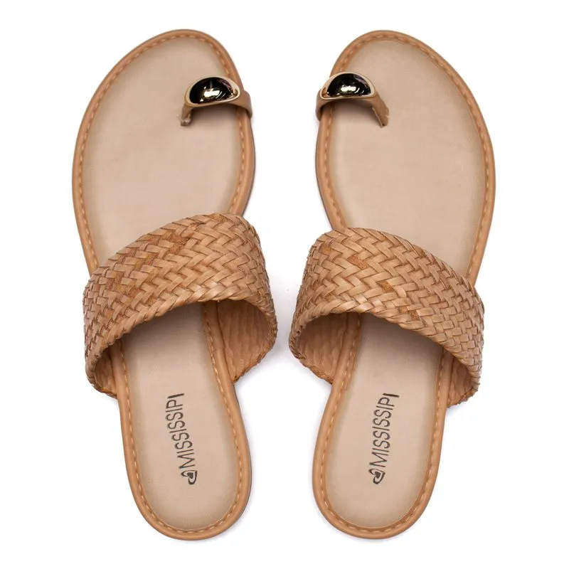 Chinelo Feminino Mississipi Tramado Caramelo - 37