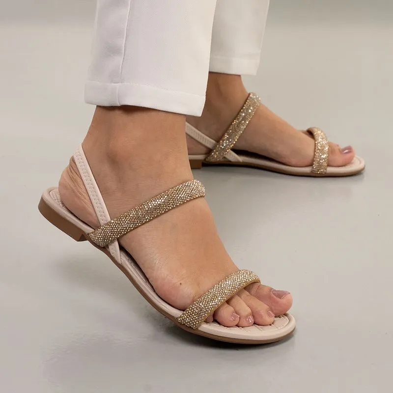 Sandália Rasteira Mississipi Feminina Prata 39