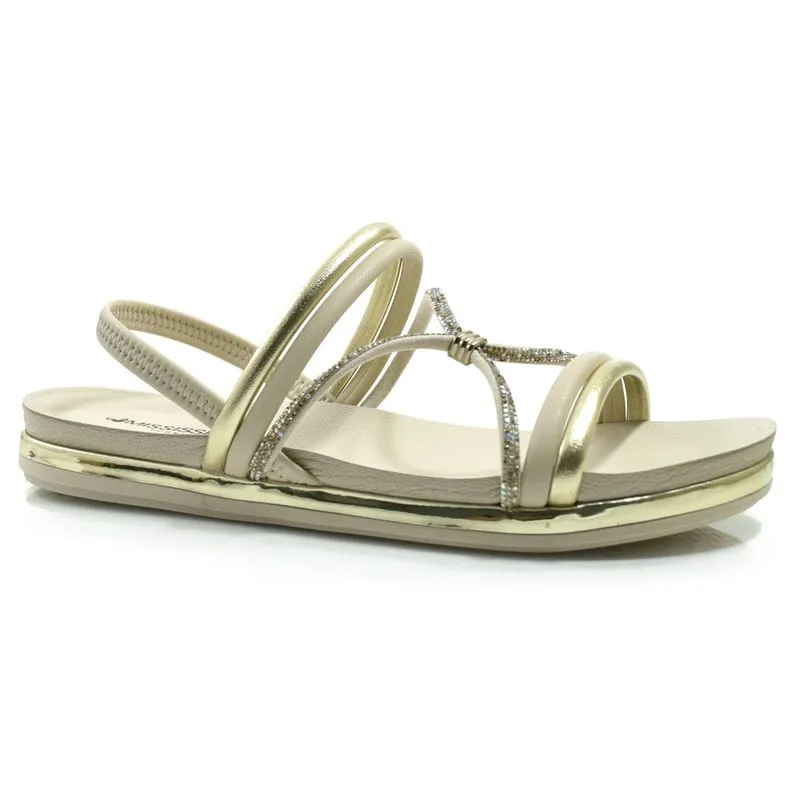 Sandália Flat Feminina Mississipi Dourado MB762 33