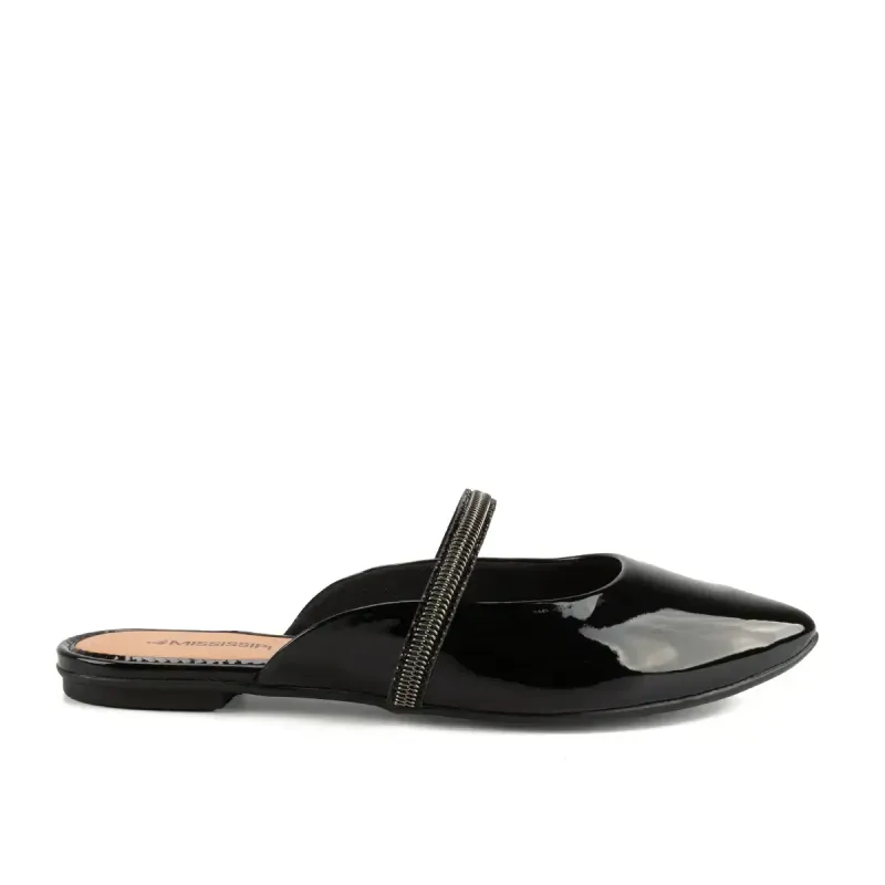 Mule Mississipi em Verniz Preto 34