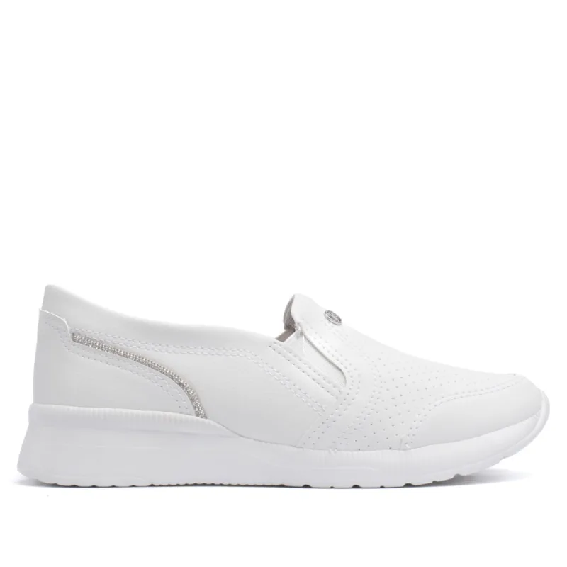 Tênis Feminino Kolosh Calce Fácil com Pedrarias Off White - 35