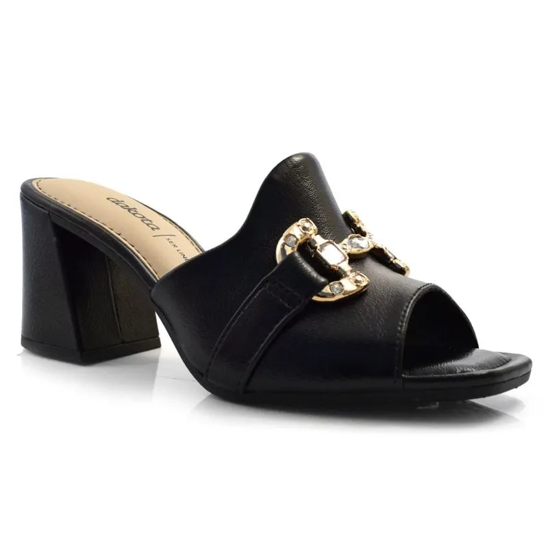 Tamanco de Salto Bloco Feminino Dakota Preto Y7801 39