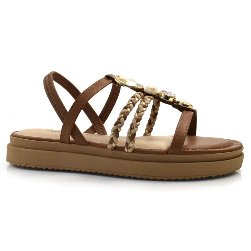 Sandália Flat Feminina Dakota Marrom Y7635 39
