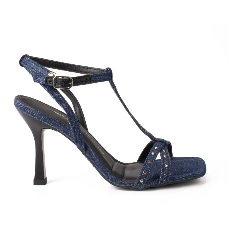 Sandália Dakota de Salto Alto Jeans Azul 37