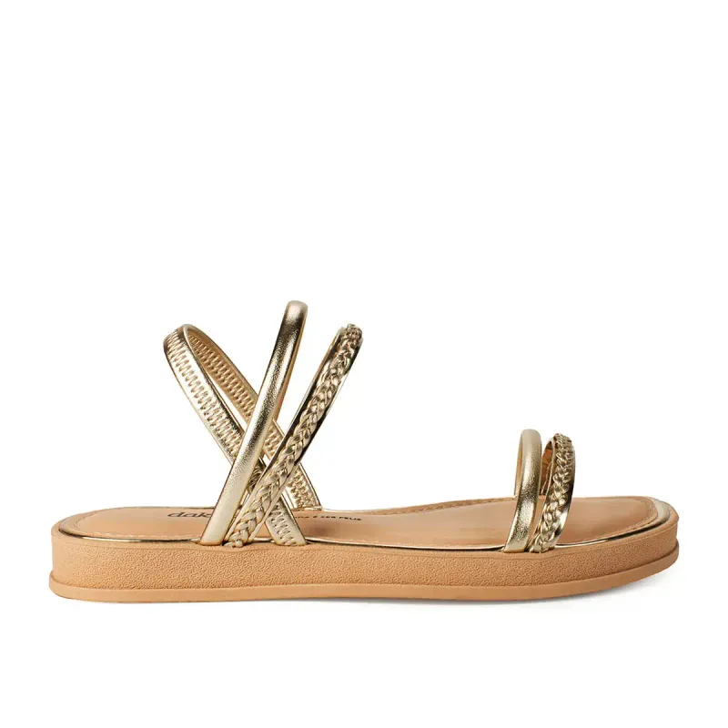 Sandália Dakota Flatform Metalizada 39