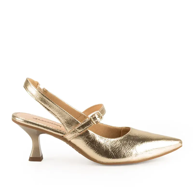Scarpin Mississipi Slingback Metalizado 36