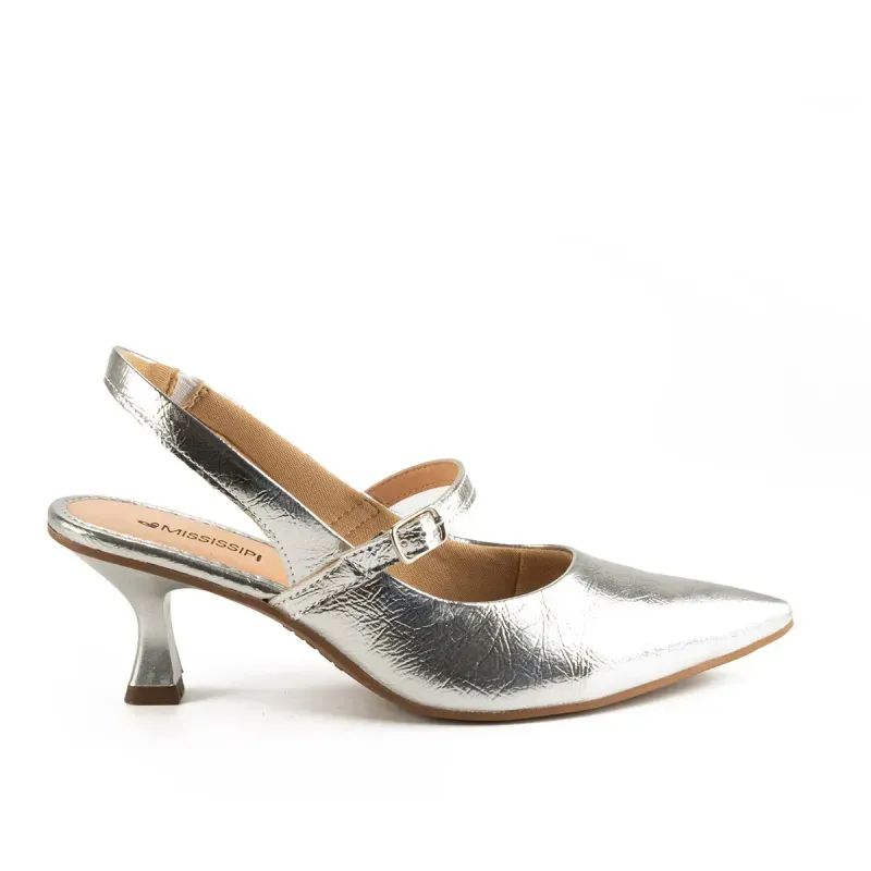 Scarpin Mississipi Slingback Metalizado 36