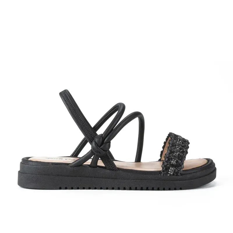 Sandália Pink Cats Infantil Flatform Preta 33