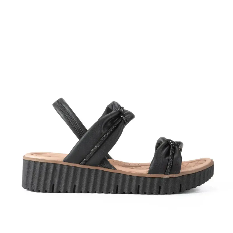 Sandália Campesí Flatform Preta 40