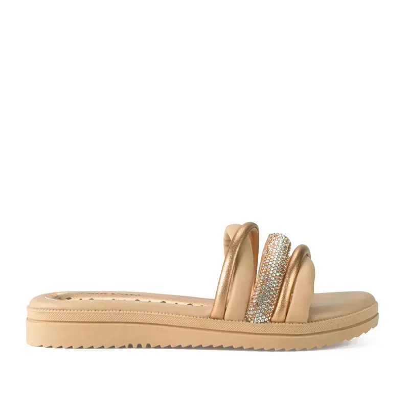 Slide Pink Cats Infantil Flatform Bege 31