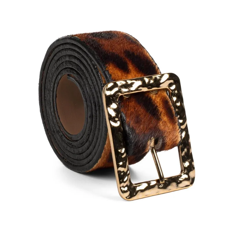 Cinto Dakota de Couro Animal Print 95
