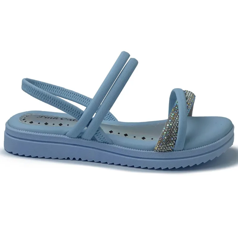 Sandália Flatform Infantil Pink Cats Feminina V4611 05 CELESTE/CRISTAL 28