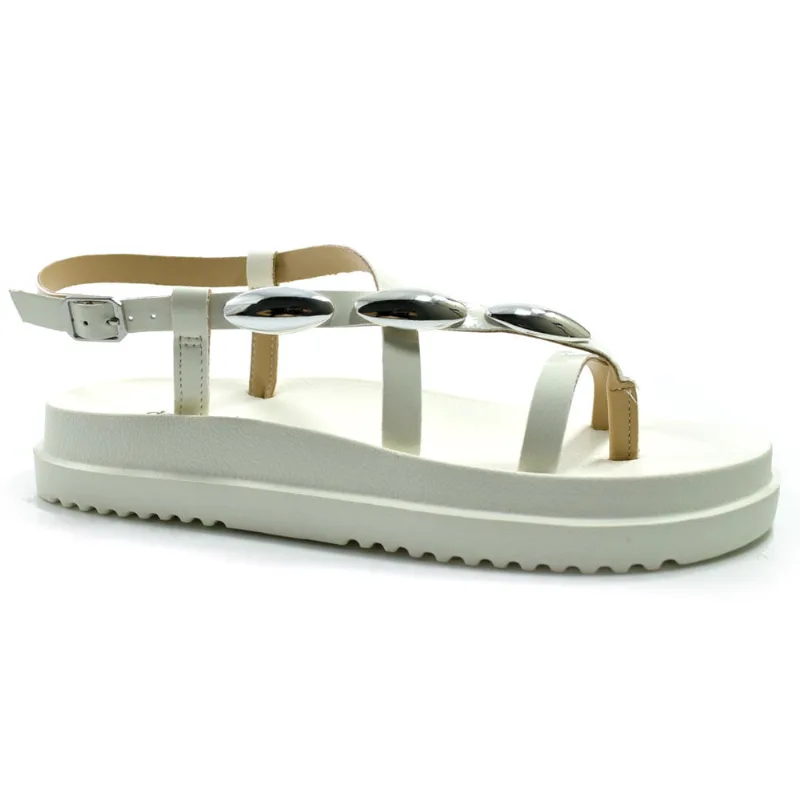 Sandália Flat Feminina Dakota Off White Y7835 37
