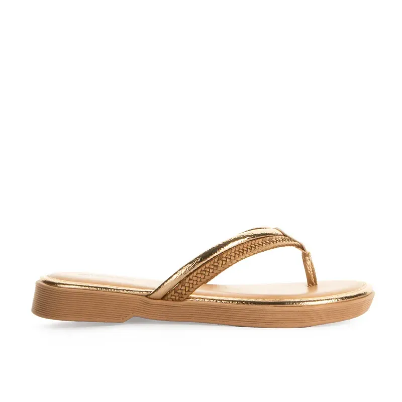 Chinelo Mississipi Flatform Metalizado 36